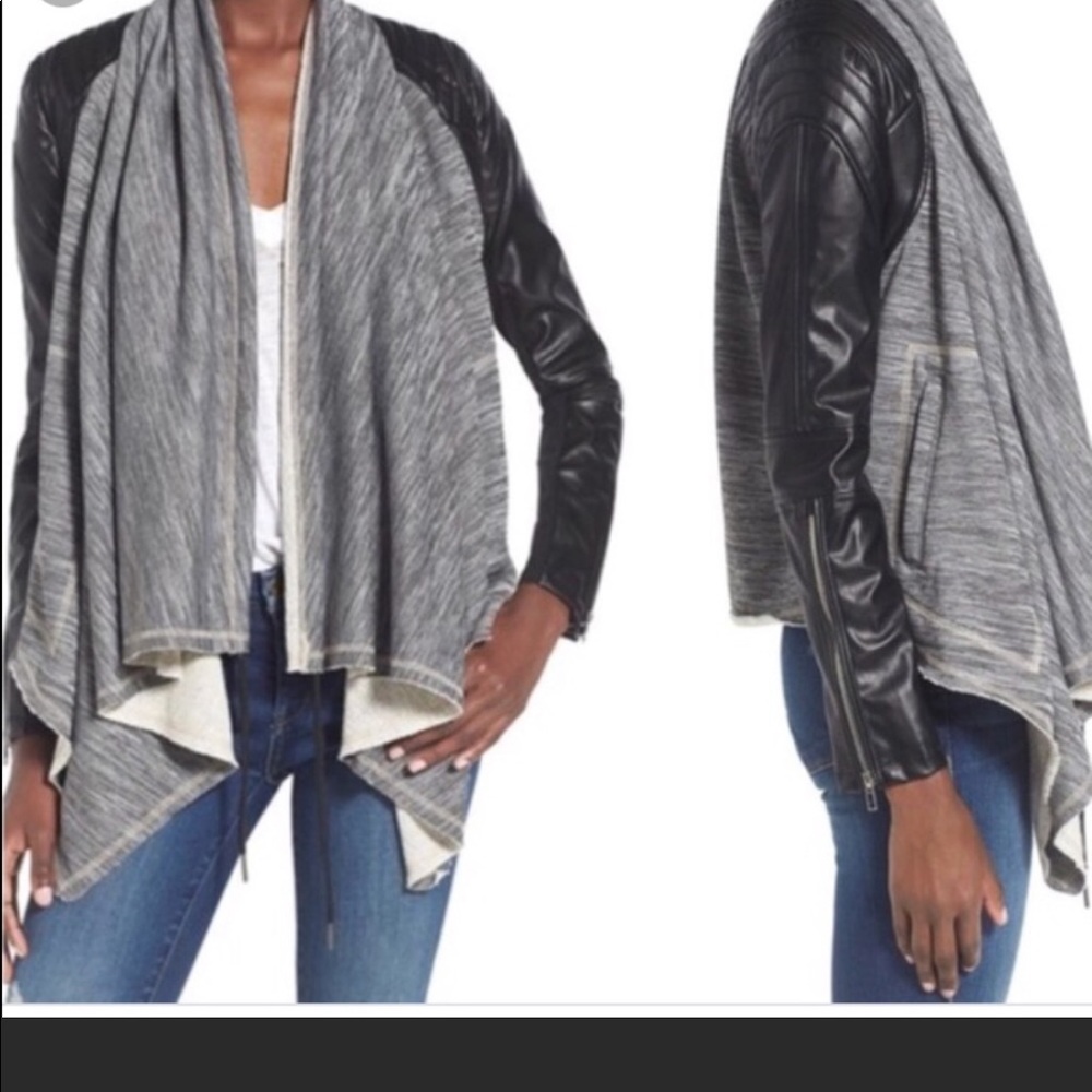 Blank NYC dating and waiting drape front jacket